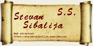 Stevan Šibalija vizit kartica